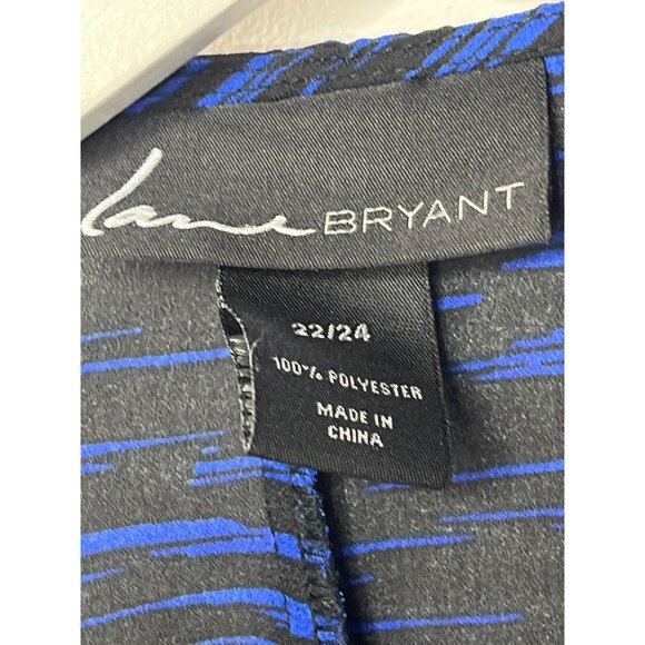 Lane Bryant Sheer Drape Cardigan 22/24 Blue Open Front Plus Size Top - Picture 5 of 9